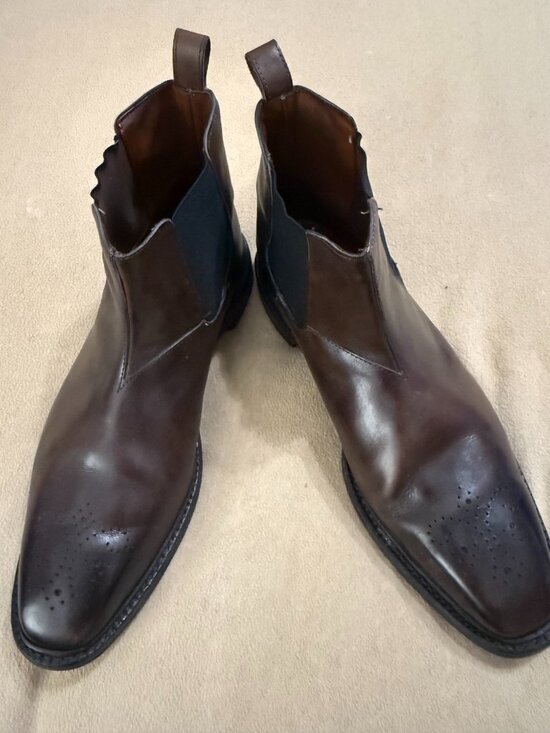 MEN\'S BROWN LIVERPOOL ALLEN EDMONDS CHELSEA BOOTS SIZE 12D main image 2